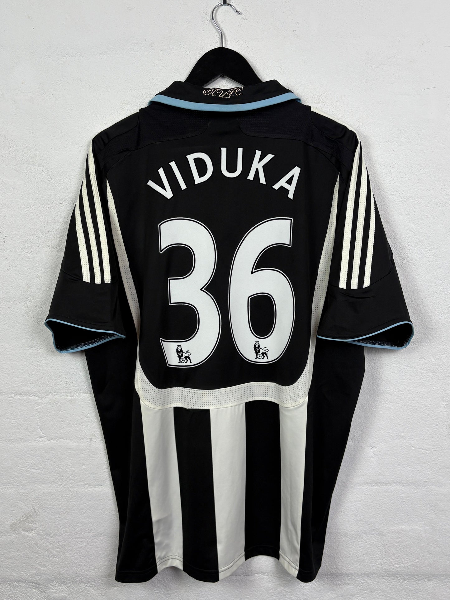 Newcastle United 2007/09 Home Adidas Football Shirt XL Viduka 36