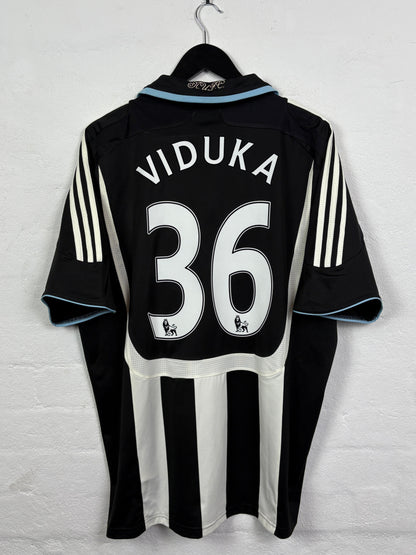 Newcastle United 2007/09 Home Adidas Football Shirt XL Viduka 36