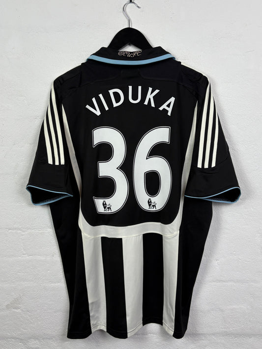Newcastle United 2007/09 Home Adidas Football Shirt XL Viduka 36