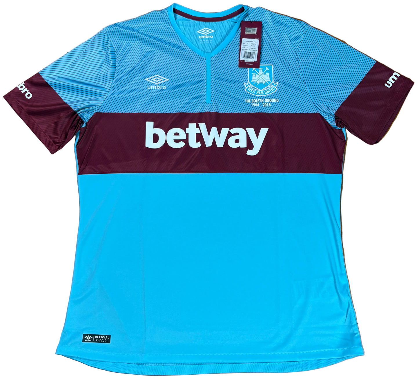 West Ham 2015/16 Away Umbro Football Shirt Extra Large
