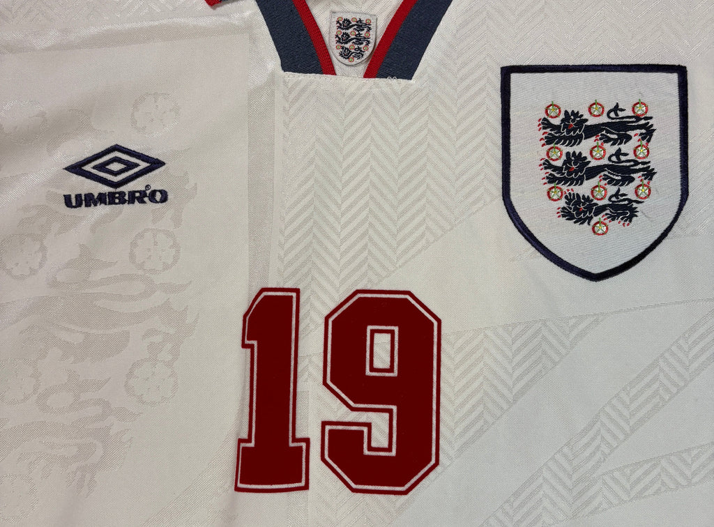 England 1994 Home Umbro Football Shirt Large Gascoine 19