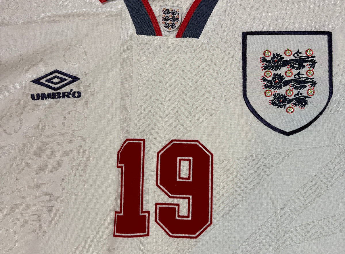 England 1994 Home Umbro Football Shirt Large Gascoine 19