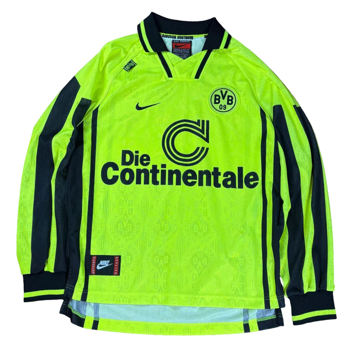 Dortmund 1996/97 Home Nike Football Shirt Medium Long Sleeve