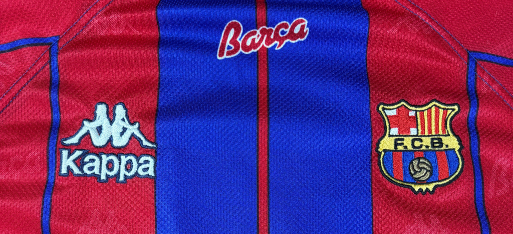 Barcelona 1997/98 Home Kappa Football Shirt Large