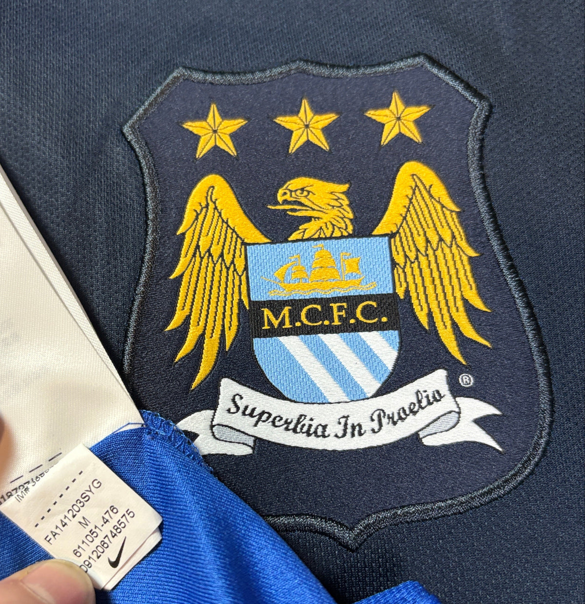 Manchester City 2014/15 Away Nike Football Shirt Medium