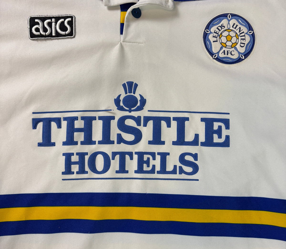 Leeds 1994/95 Home Asics Football Shirt Extra Large