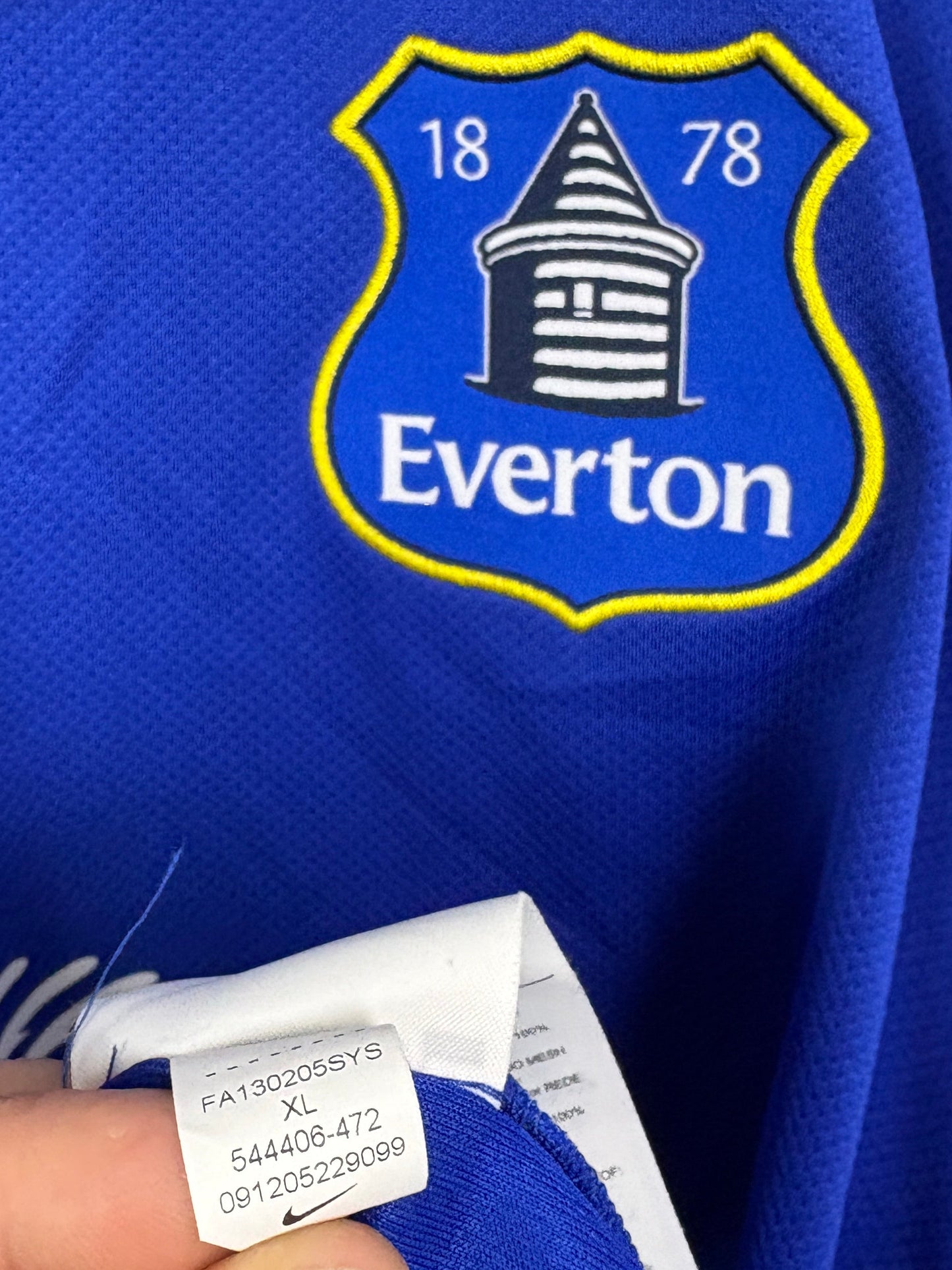 Everton 2013/14 Home Nike Football Shirt L Lukaku 17