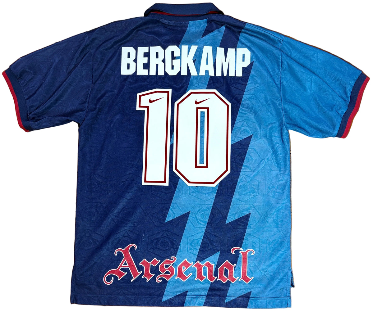 Arsenal 1995/96 Away Nike Football Shirt Extra Large Bergkamp 10
