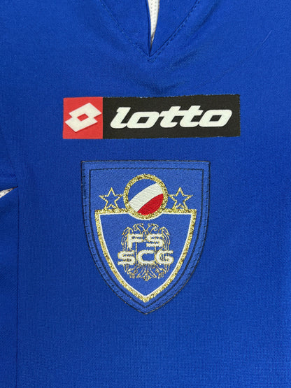 Serbia and Montenegro 2006 Home Lotto Football Shirt Medium