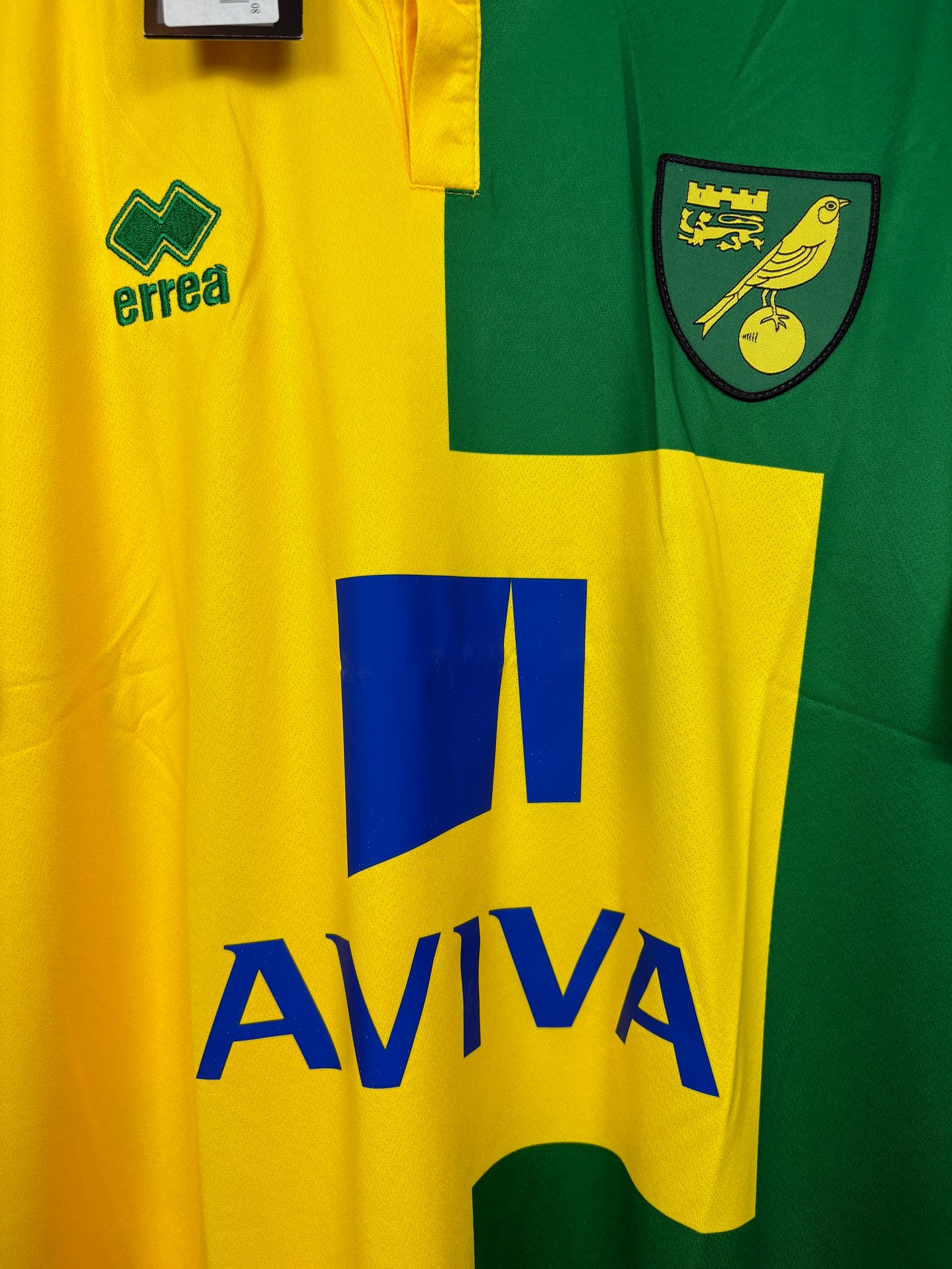 Norwich 2015/16 Home Errea Football Shirt XL Redmond 22