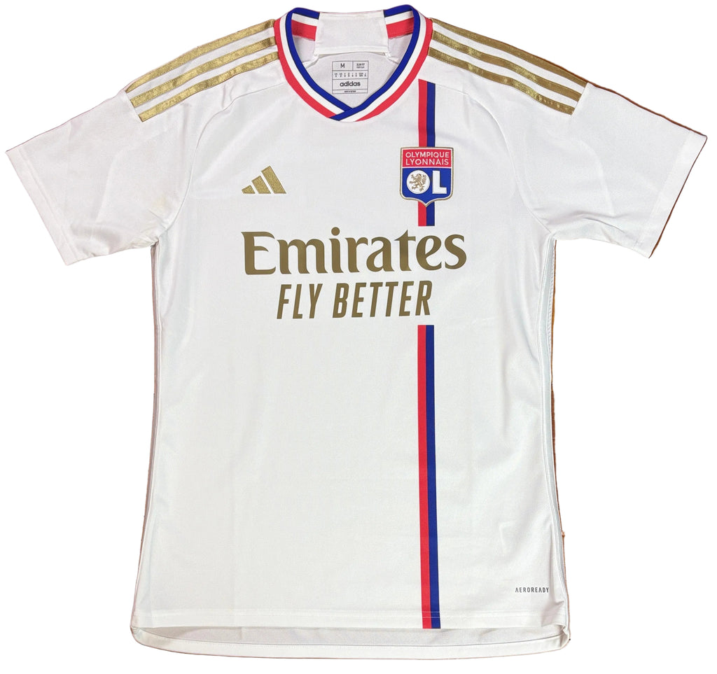 Lyon 2023/24 Home Adidas Football Shirt Medium