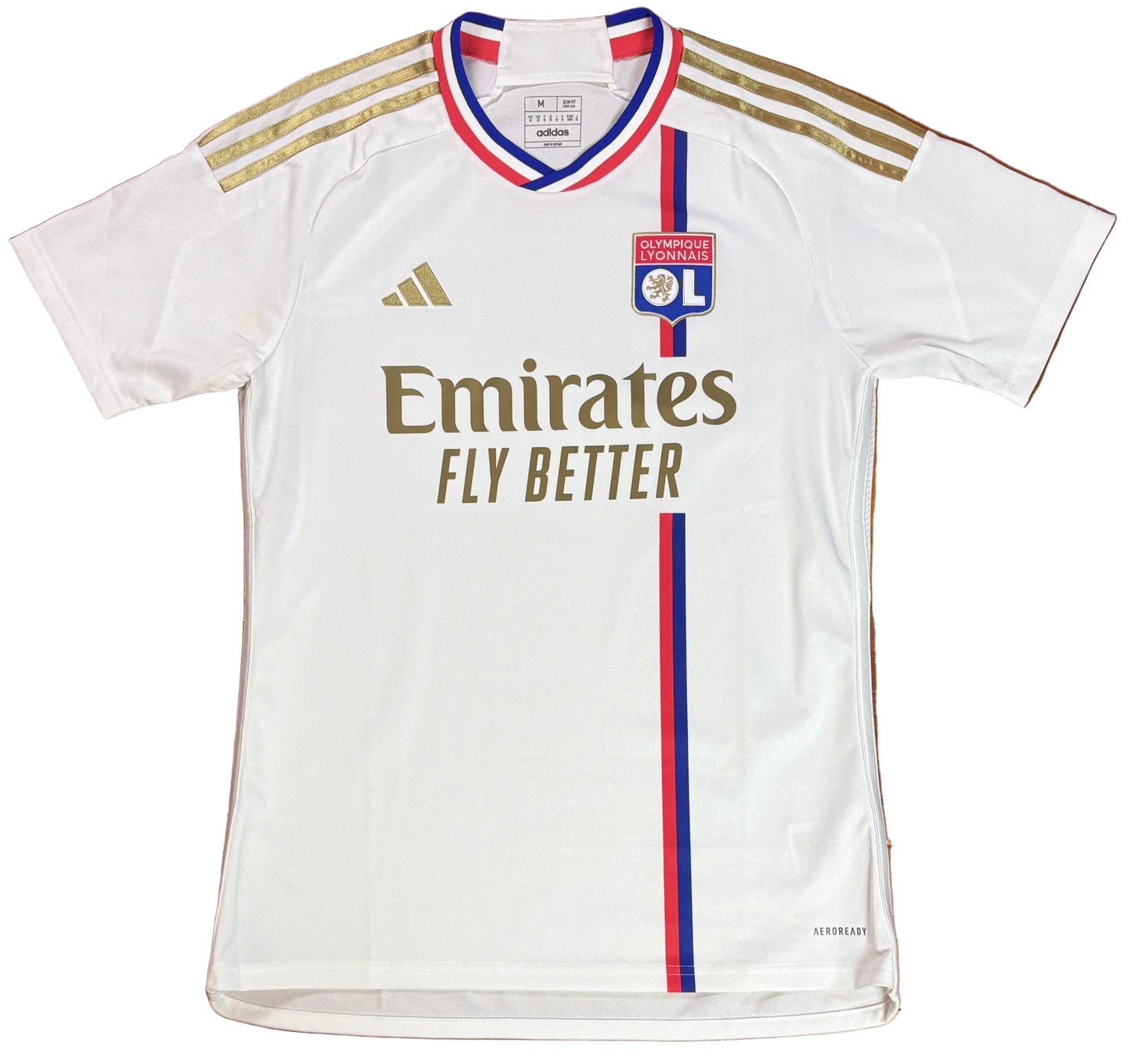 Lyon 2023/24 Home Adidas Football Shirt Medium