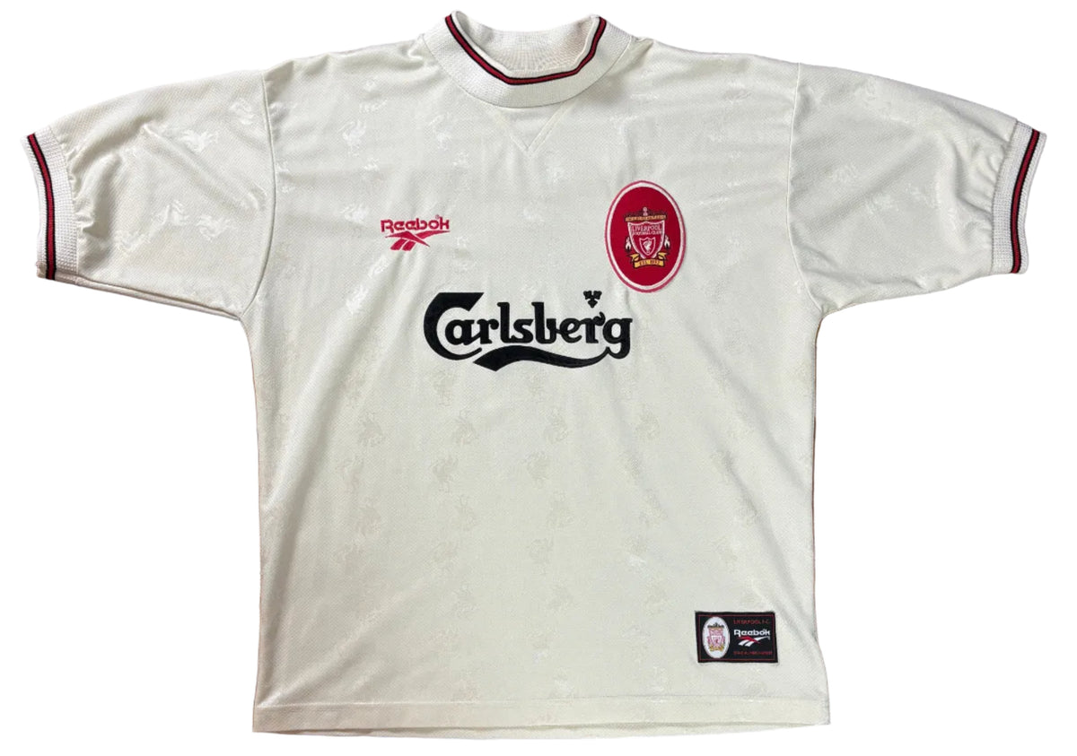 Liverpool 1996/97 Away Reebok Football Shirt Large Fowler 9