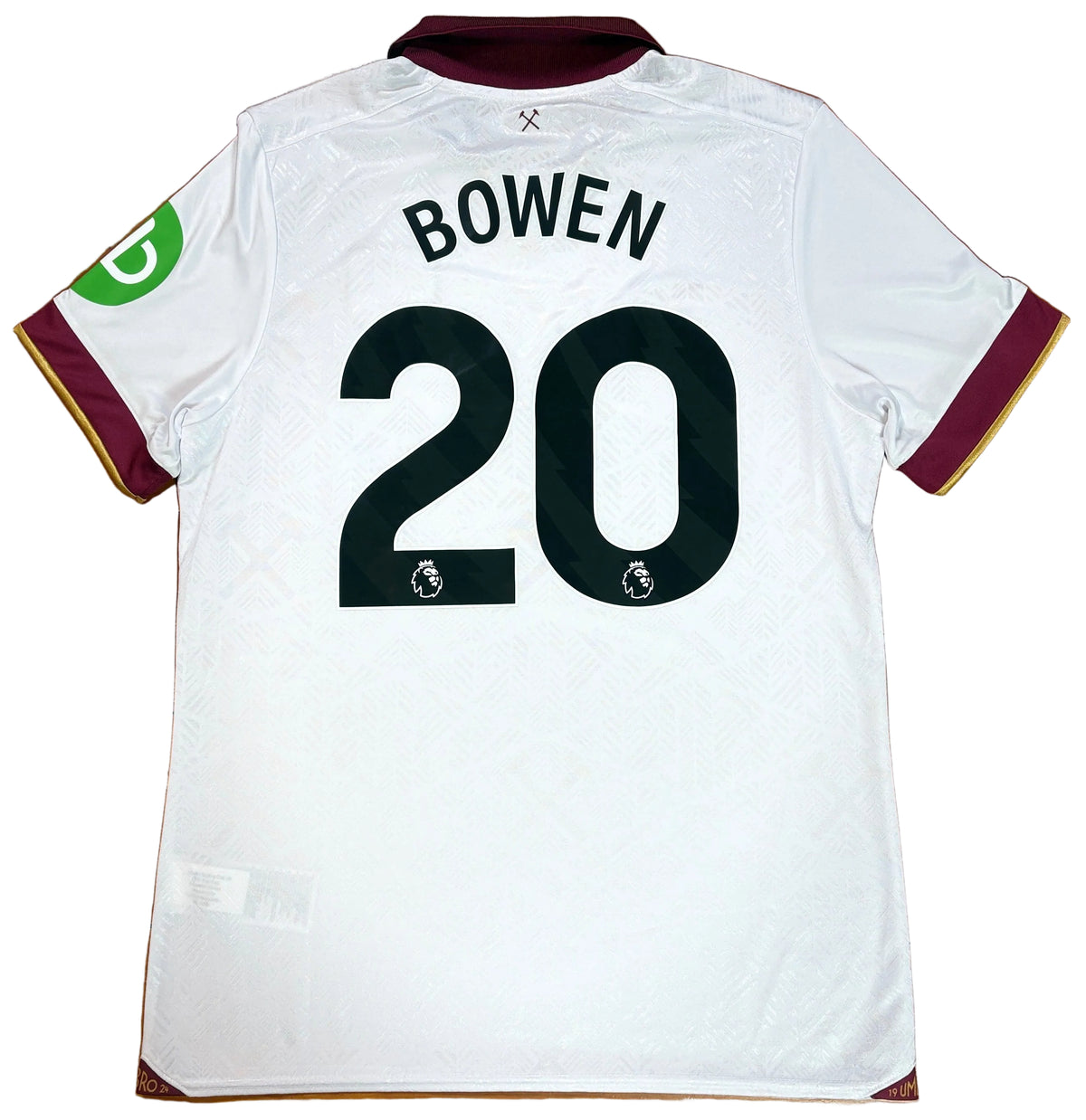 West Ham 2024/25 Away Umbro Football Shirt Large Bowen 20