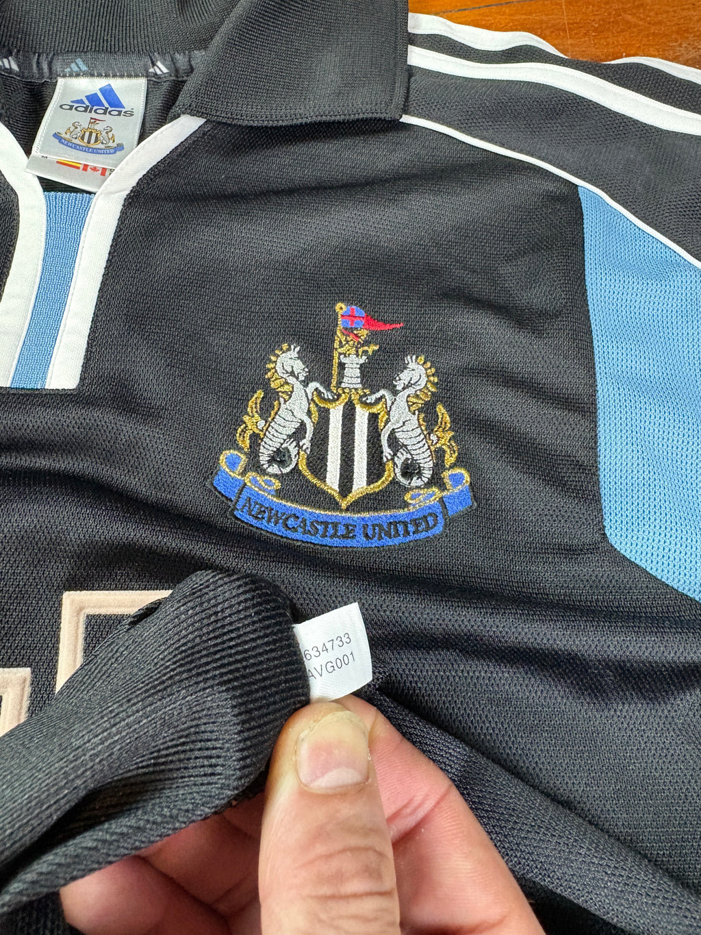 Newcastle United 2000/01 Away Adidas Football Shirt Medium Shearer 9