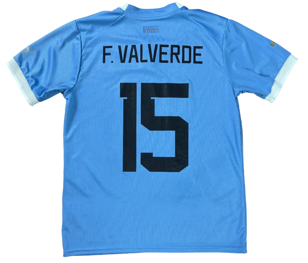 Uruguay 2022 Home Puma Football Shirt Medium Valverde 15