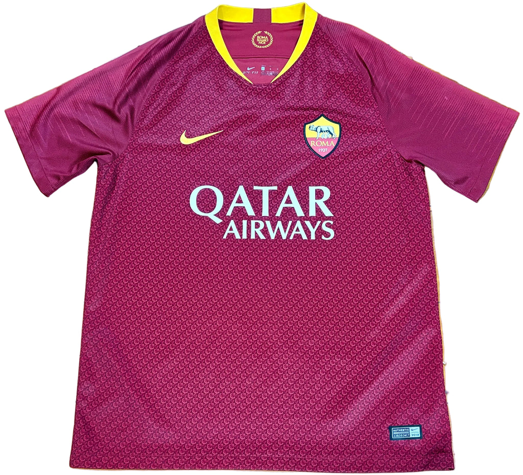 As Roma 2018/19 Home Nike Football Shirt Large De Rossi 16