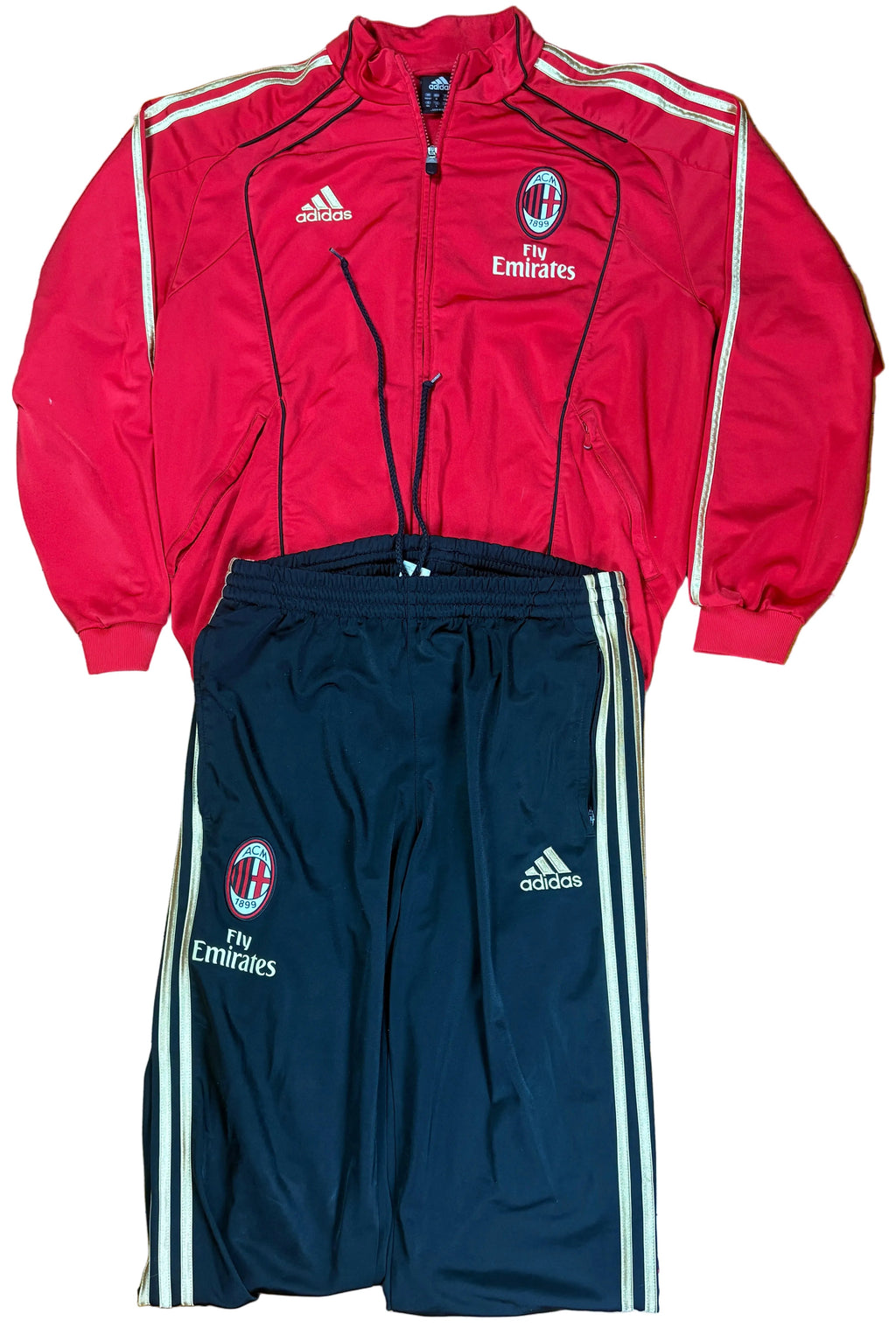 Ac Milan 2010/11 Tracksuit Adidas Football Tracksuit Medium