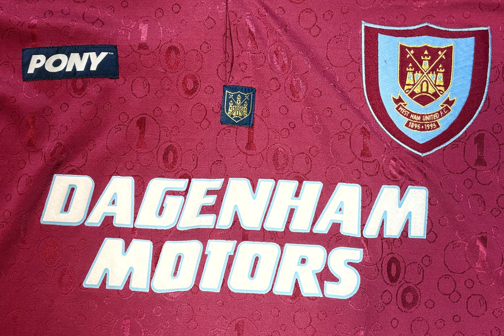 West Ham 1995/96 Home Pony Football Shirt Large