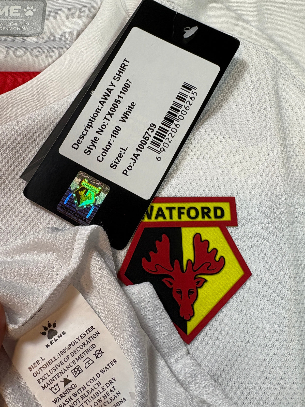 Watford 2020/21 Away Kelme Football Shirt Large