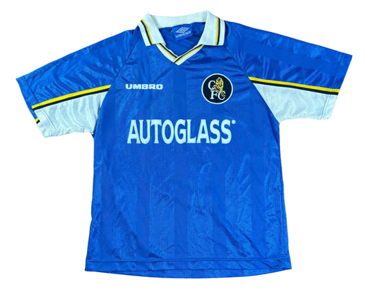 Chelsea 1998/99 Home Umbro Football Shirt Large Zola 25