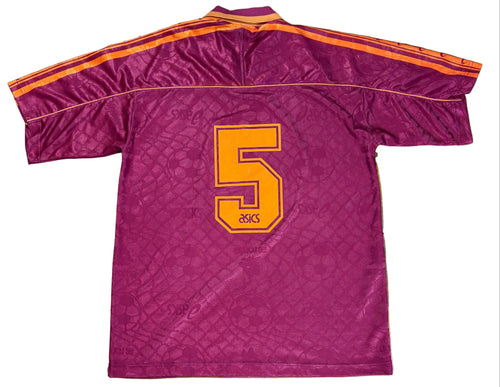 As Roma 1995/96 Home Asics Football Shirt Large