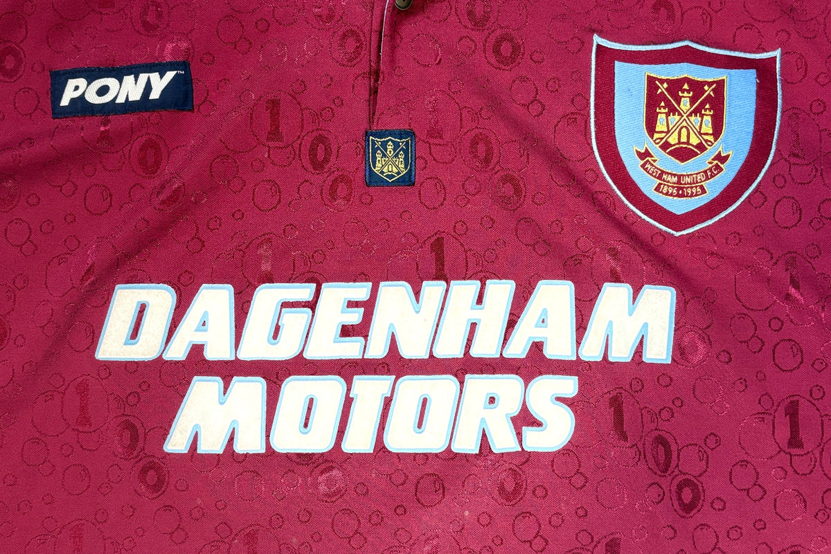West Ham 1996/97 Home Pony Football Shirt Large