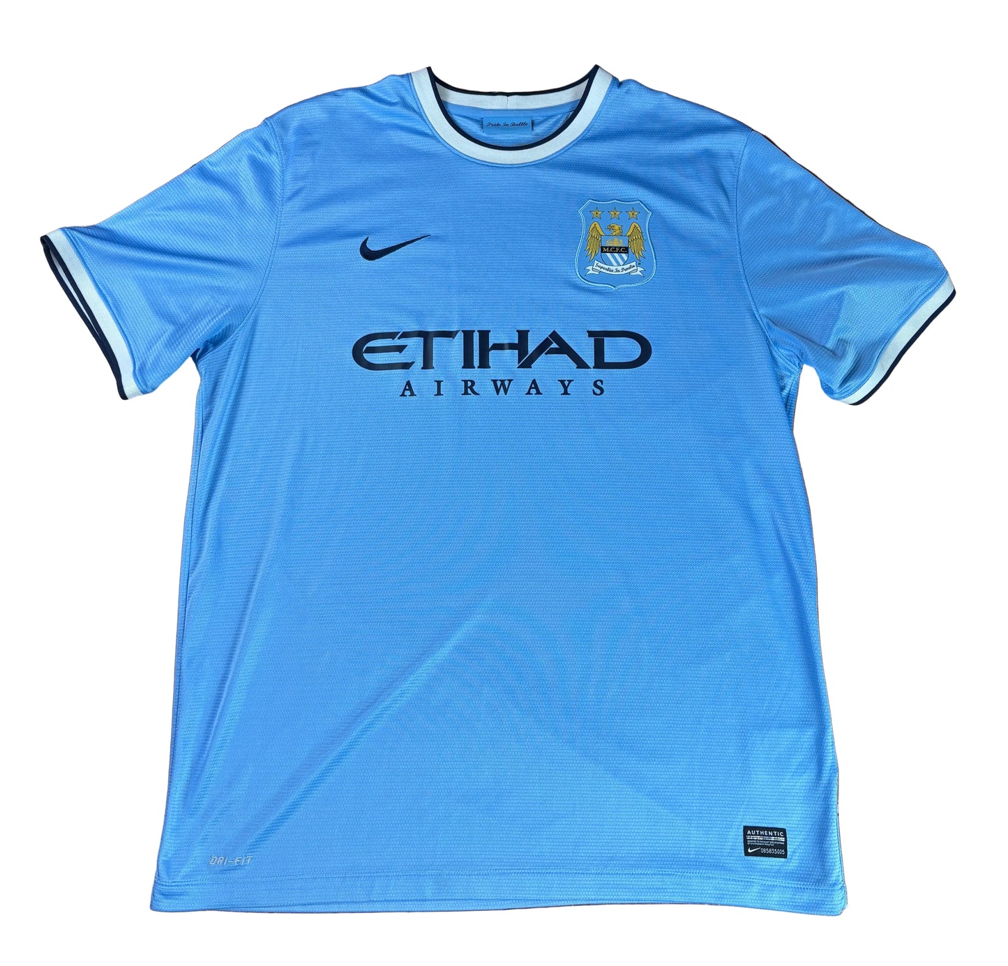 Manchester City 2013/14 Home Nike Football Shirt Extra Large Kompany 4