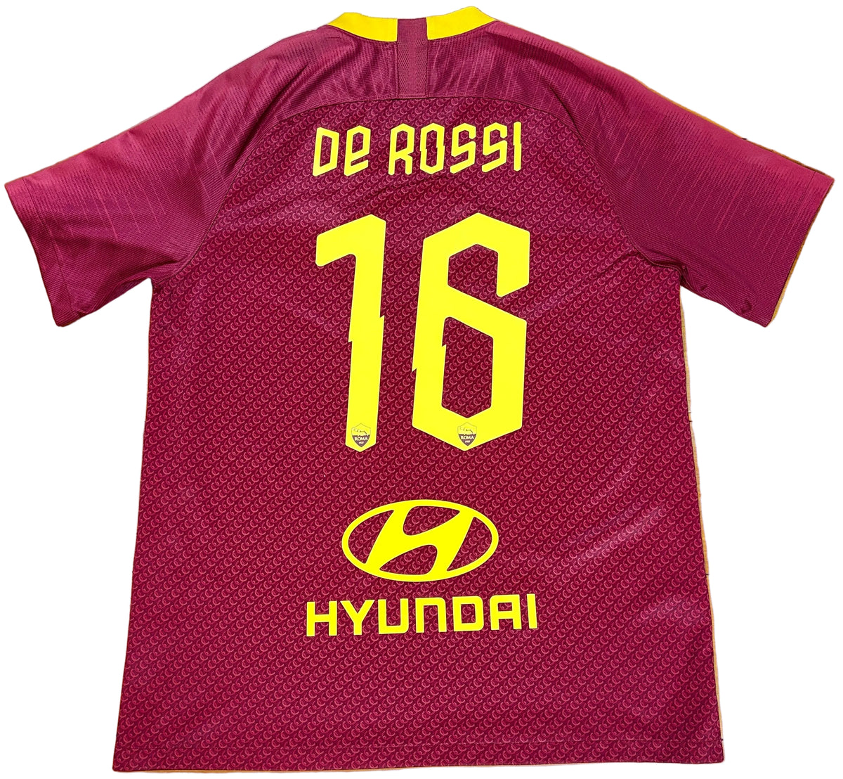 As Roma 2018/19 Home Nike Football Shirt Large De Rossi 16