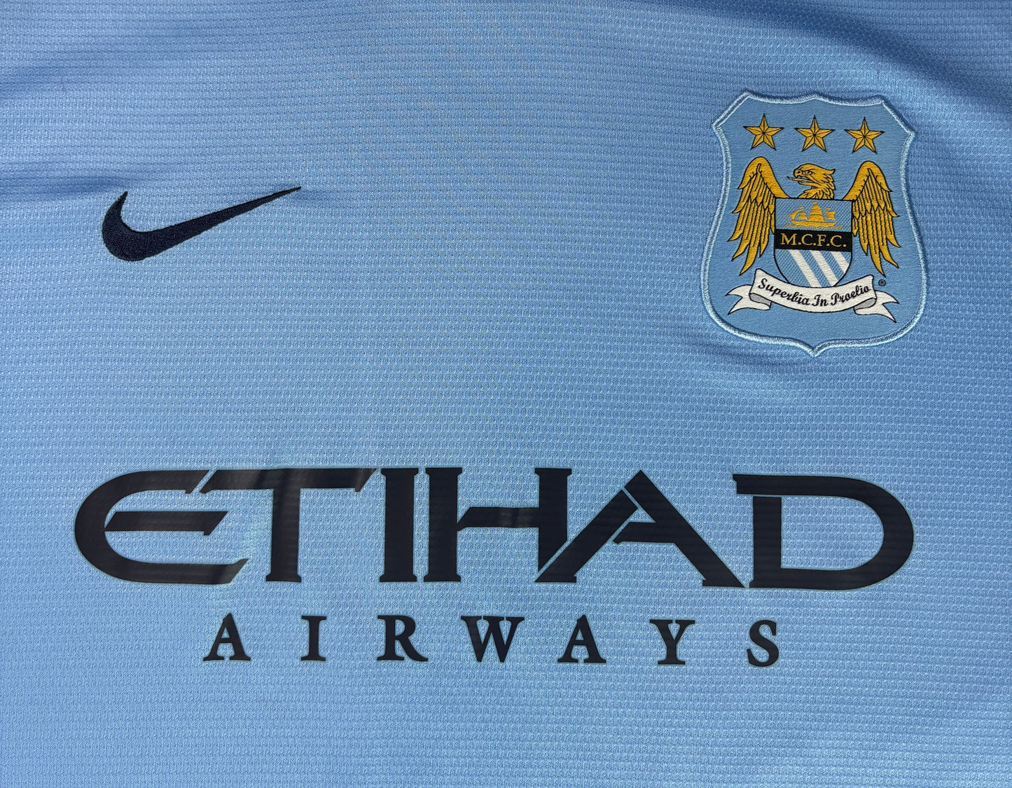 Manchester City 2013/14 Home Nike Football Shirt Extra Large Kompany 4