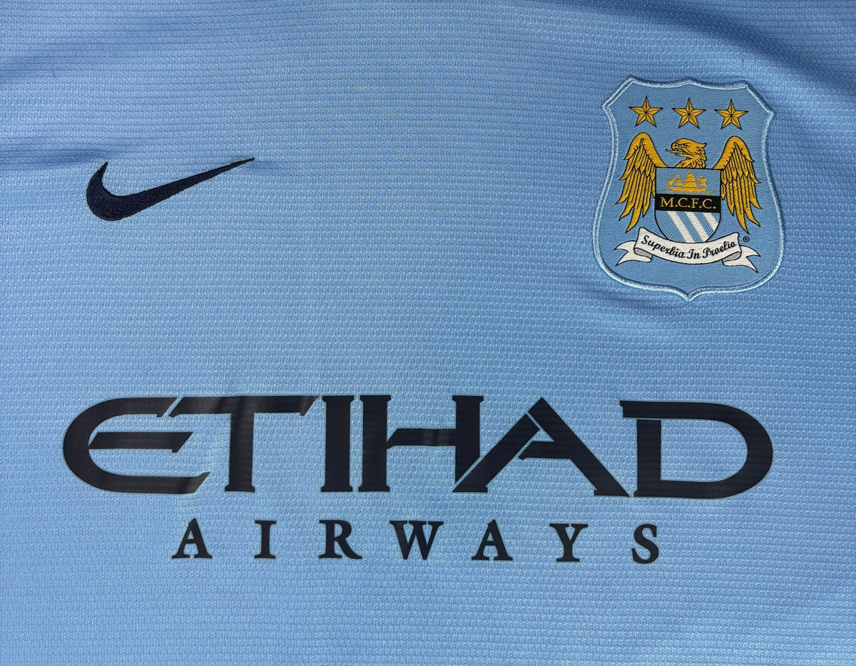 Manchester City 2013/14 Home Nike Football Shirt Extra Large Kompany 4