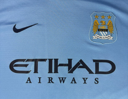 Manchester City 2013/14 Home Nike Football Shirt Extra Large Kompany 4