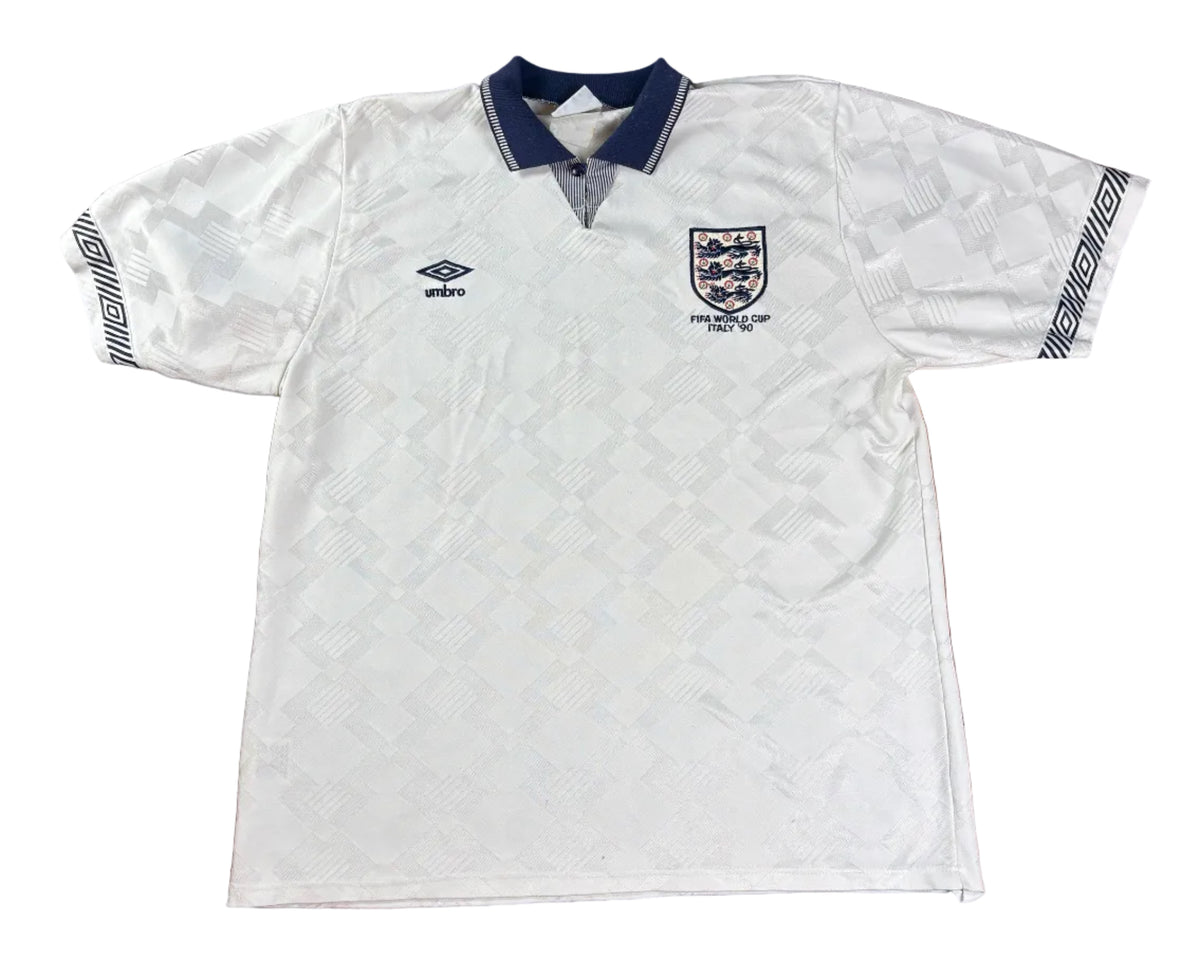 England 1990 Home Umbro Football Shirt Large