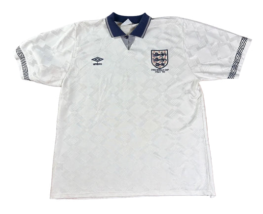 England 1990 Home Umbro Football Shirt Large