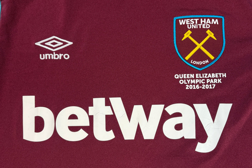 West Ham 2016/17 Home Umbro Football Shirt Large Rice 41