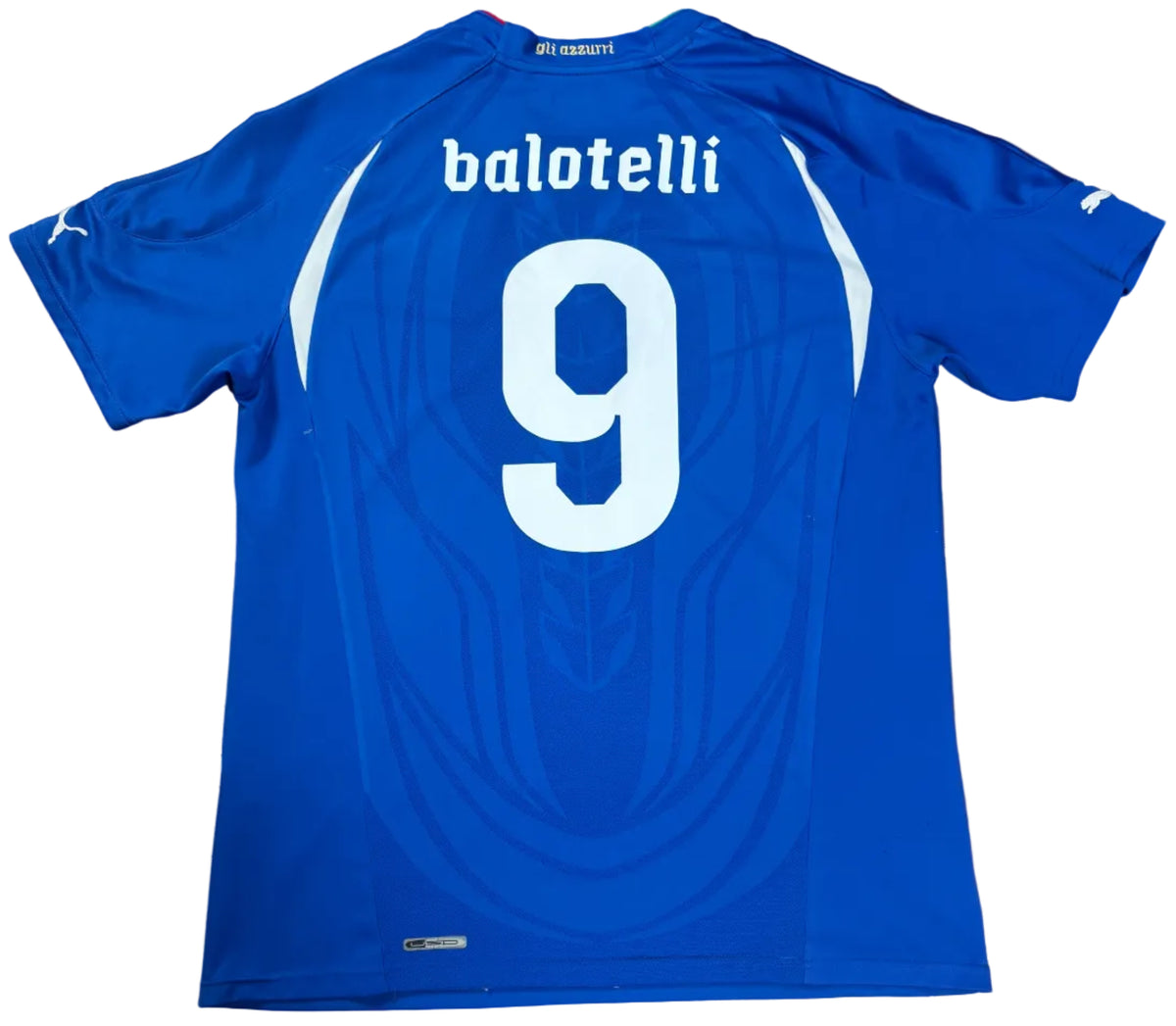 Italy 2010 Home Puma Football Shirt Extra Large Balotelli 9