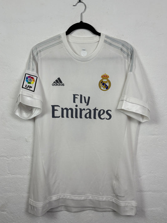 Real Madrid 2015/16 Home Adidas Football Shirt L Sergio Ramos 4