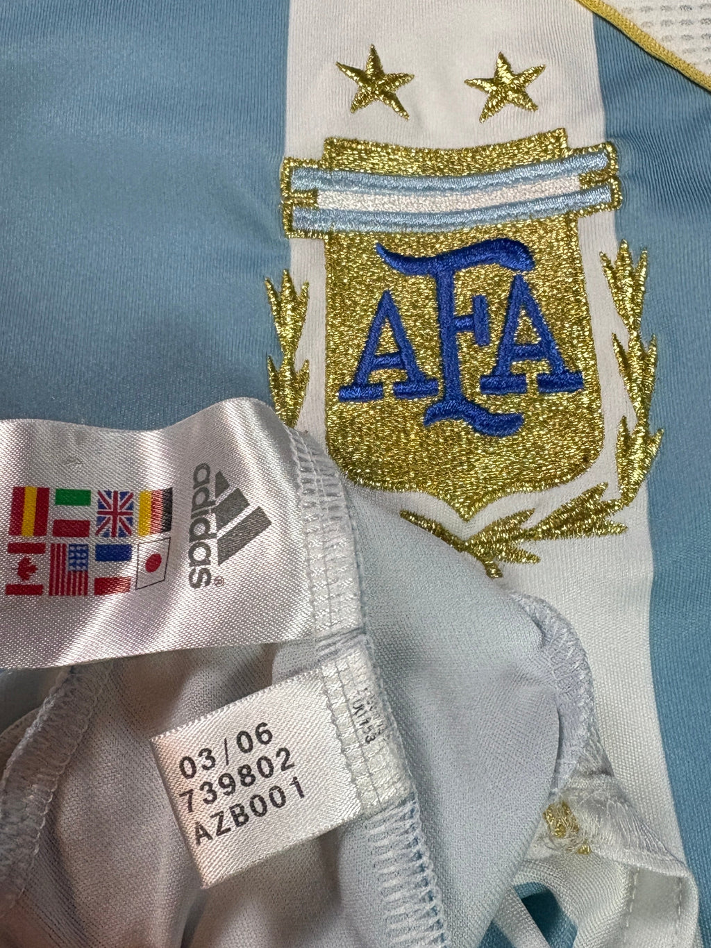 Argentina 2006 Home Adidas Football Shirt Medium