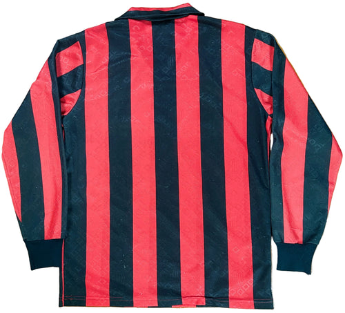 Ac Milan 1989/90 Home Kappa Football Shirt Small Longsleeve