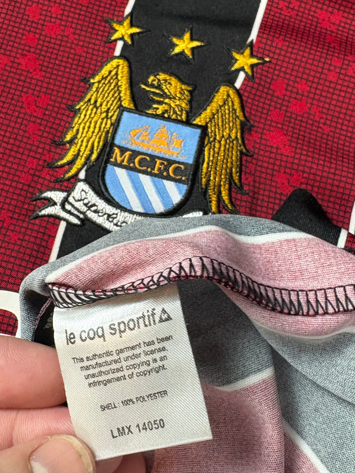 Manchester City 2008/09 Away Le Coq Sportif Football Shirt Extra Large