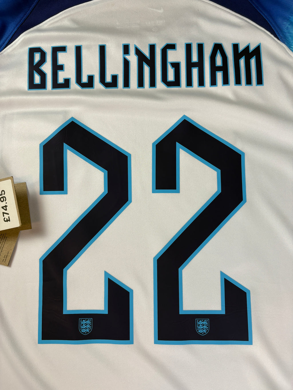 England 2022/23 Home Nike Football Shirt Extra Large Bellingham 22