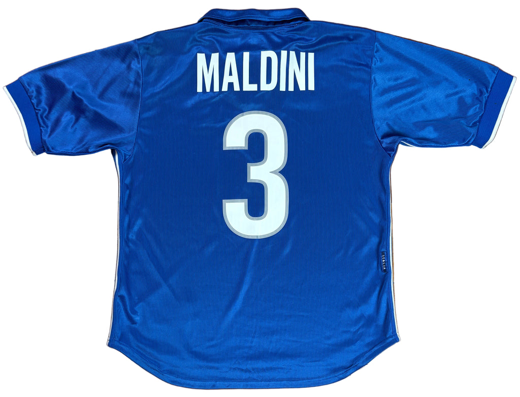 Italy 1998 Home Nike Football Shirt Medium Maldini 3