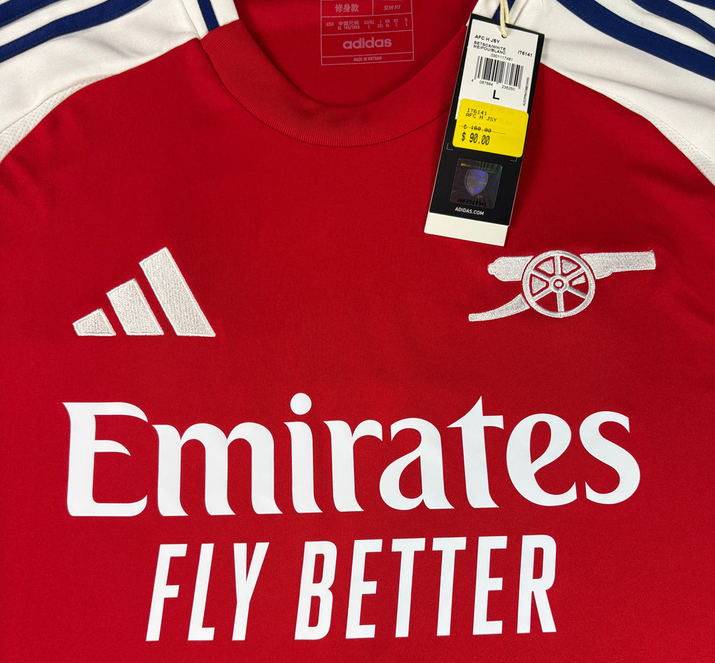 Arsenal 2024/25 Home Adidas Football Shirt Large