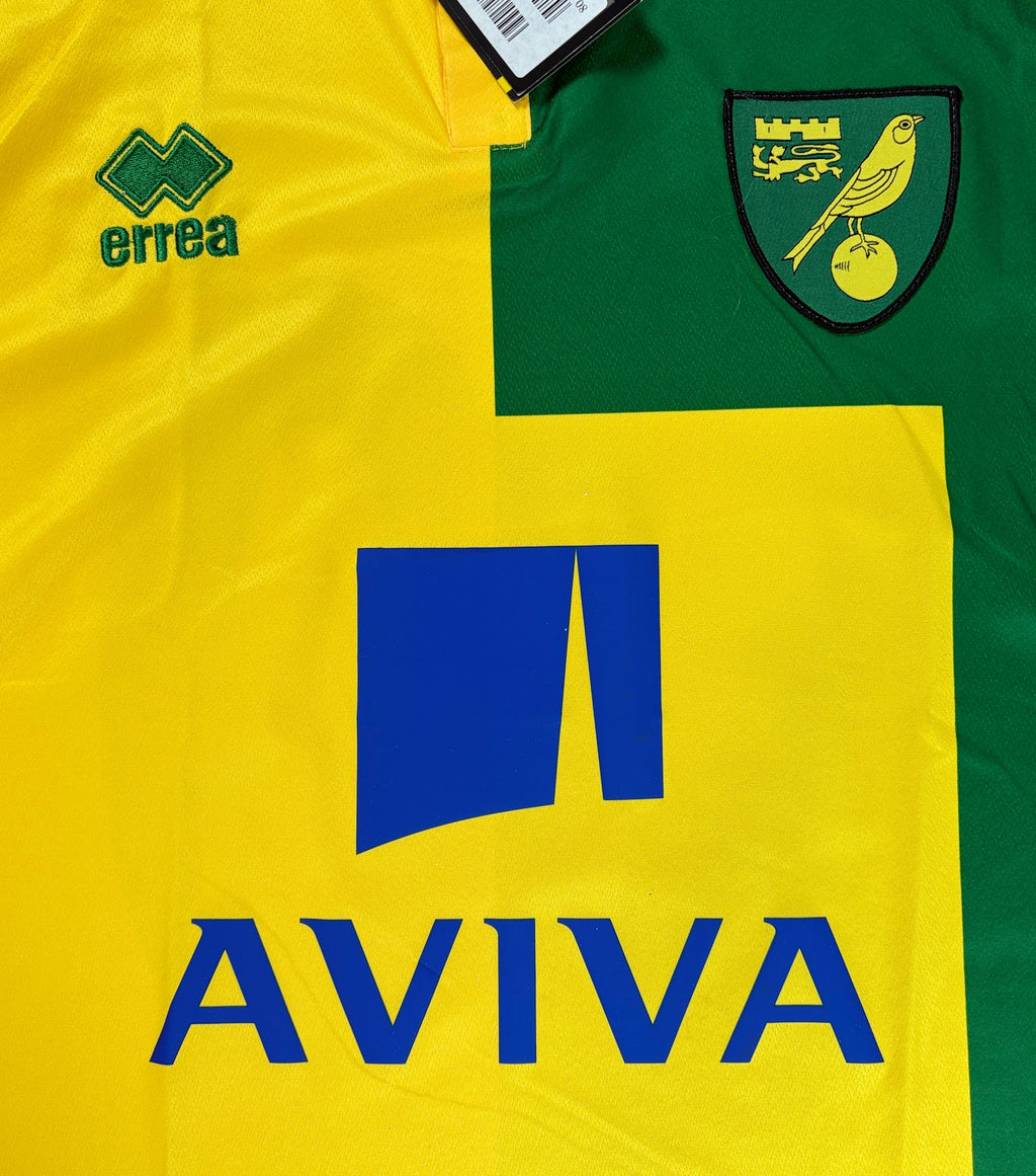 Norwich 2015/16 Home Errea Football Shirt Extra Large Jerome 10