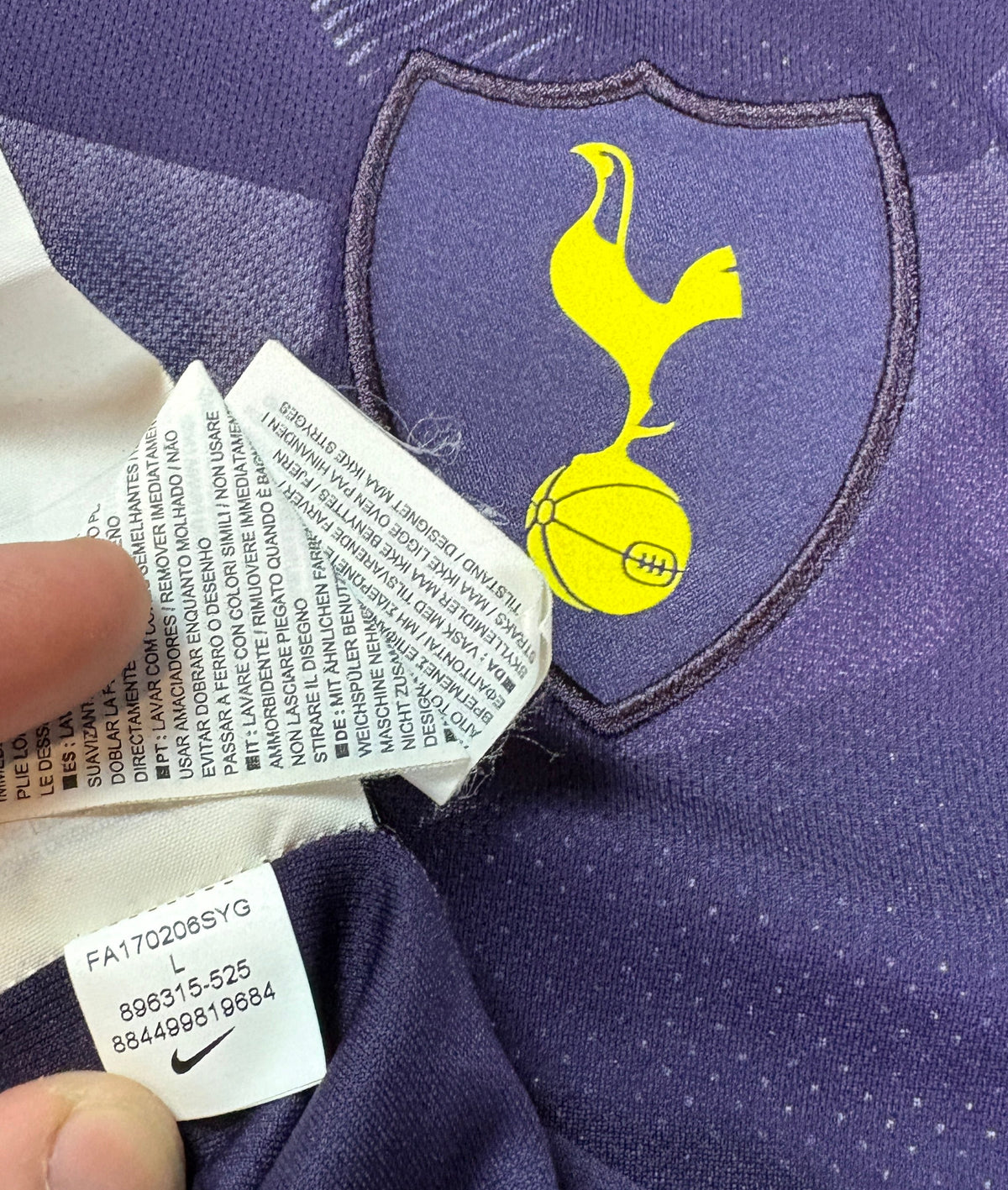 Tottenham 2017/18 Third Nike Football Shirt Large