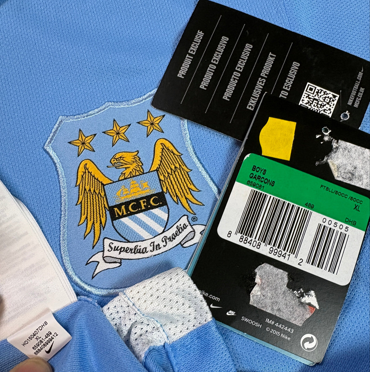 Manchester City 2014/15 Home Nike Football Shirt XL (Boys)