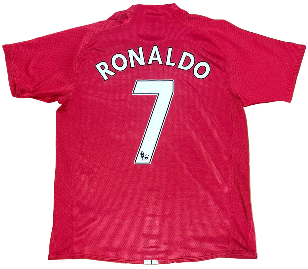 Manchester United 2007/09 Home Nike Football Shirt Large Ronaldo 7