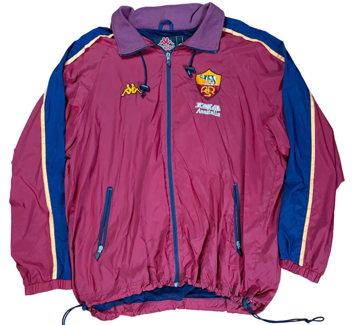 As Roma 2000/02 Windbreaker Kappa Football Jacket Extra Large
