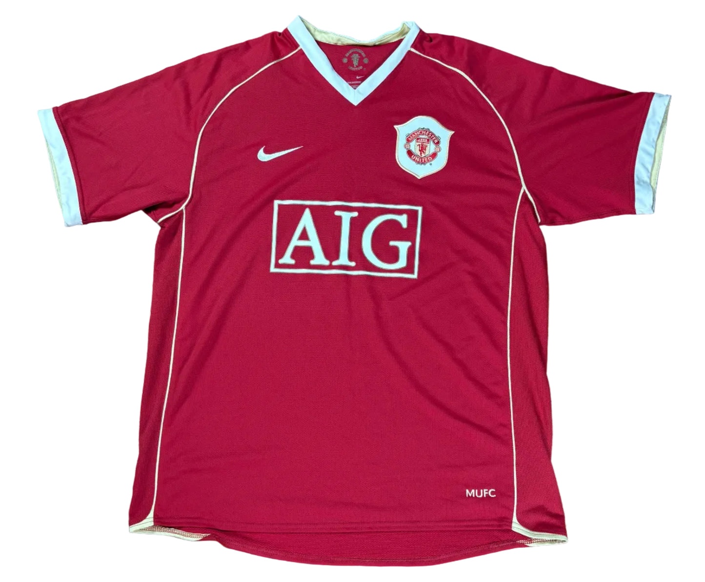 Manchester United 2006/07 Home Nike Football Shirt Large