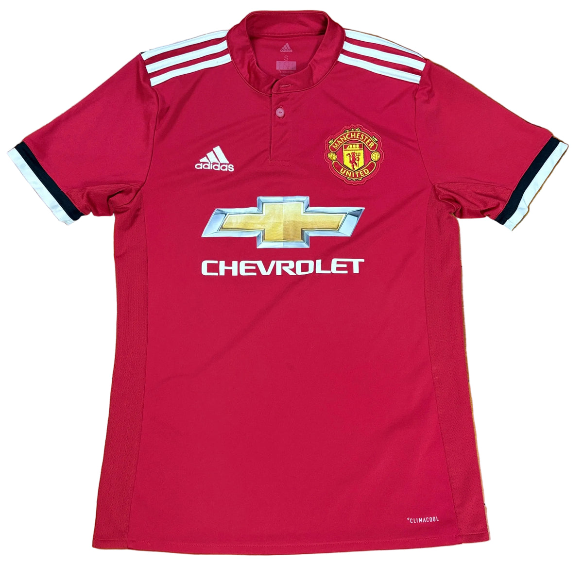 Manchester United 2017/18 Home Adidas Football Shirt Small